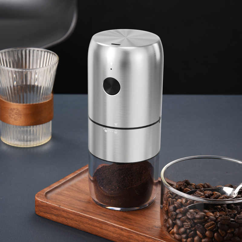 Electric Coffee Bean Grinder | Portable Ceramic Conical Bur - USB-C