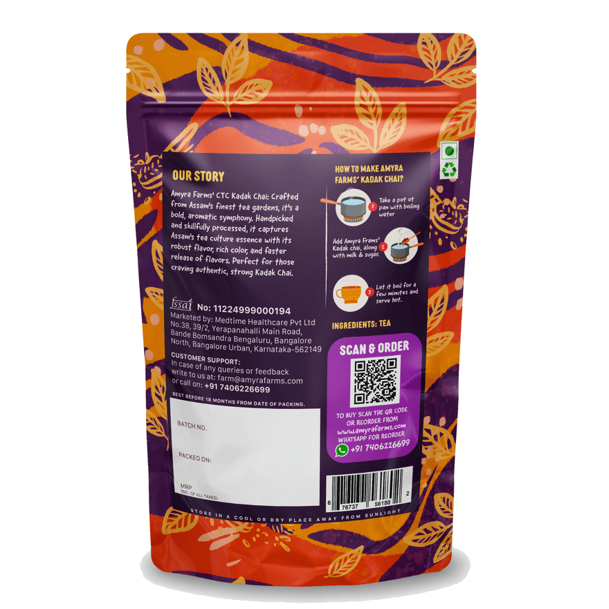 Kadak Chai — back of pack