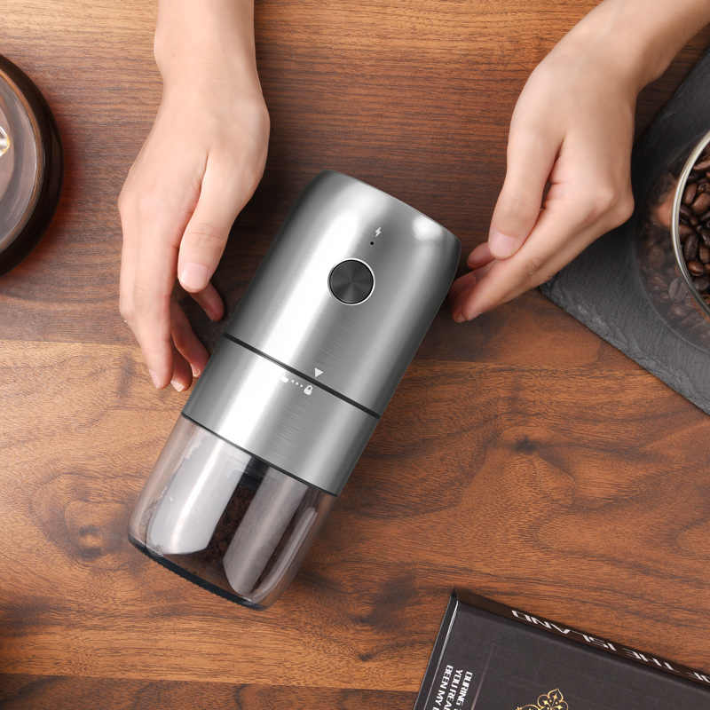 Electric Coffee Bean Grinder | Portable Ceramic Conical Bur - USB-C