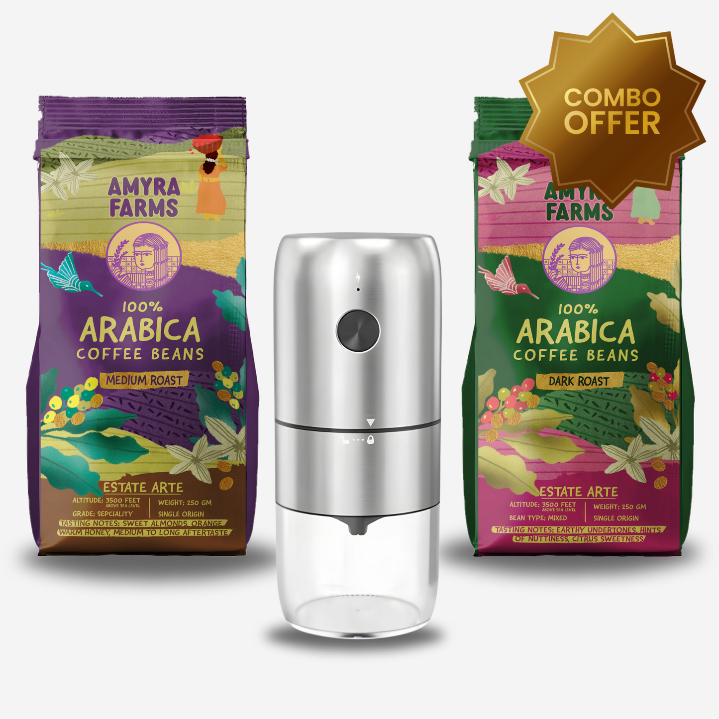 Dark Delight Combo | Coffee beans | Coffee Grinder Combo