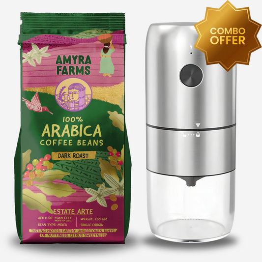 Dark Roast Coffee & Grinder Combo